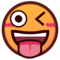 Face With Stuck-Out Tongue & Winking Eye emoji on Emojidex